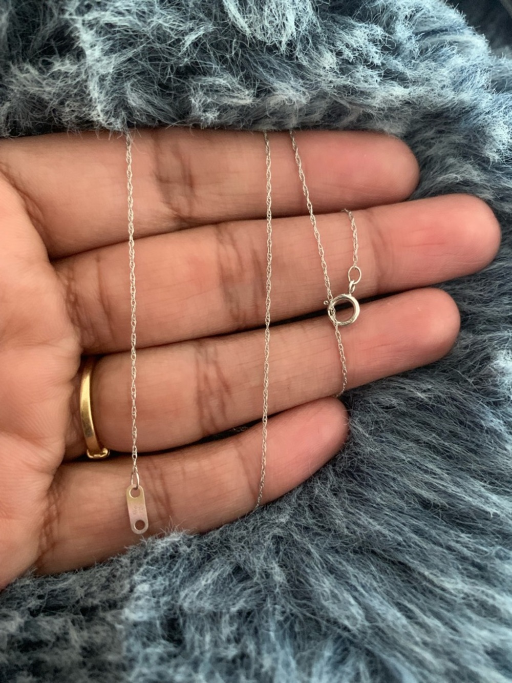 10kt White Gold Chain - 18"